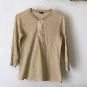 Theory 3/4 sleeve henley shirt